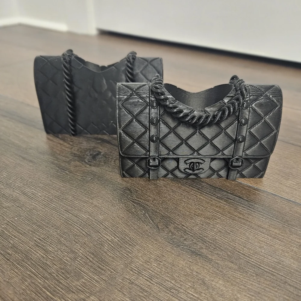 NEW Quilted Bag Purse 3D Printed Pencil Holder Bud Vase Decor